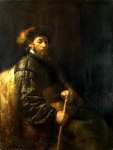 Follower of Rembrandt - A Seated Man with a Stick